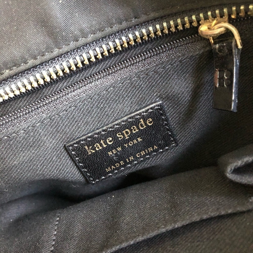 Kate Spade New York Black Nylon Gold Hardware Mini Top Handle Tote Bag EUC OS - Picture 9 of 13